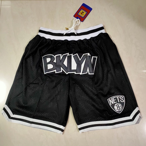 Men NBA 2021 Brooklyn Nets Black Shorts